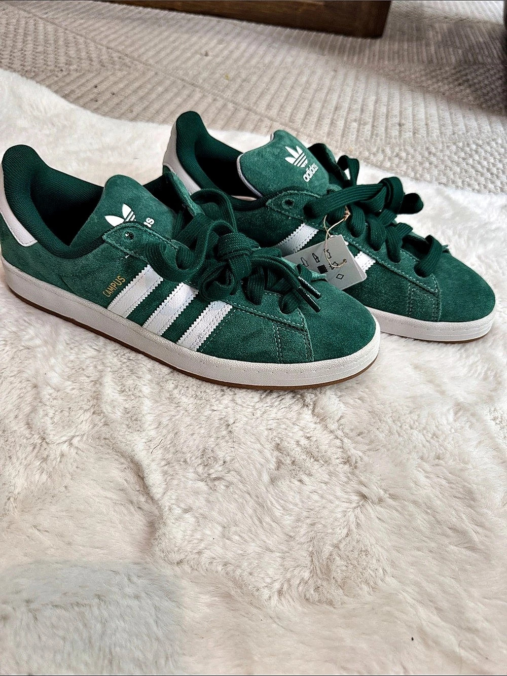 adidas Campus 00s Green & White Sneakers US 10
